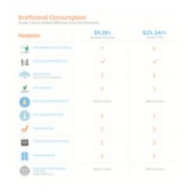 Energy efficiency comparison chart